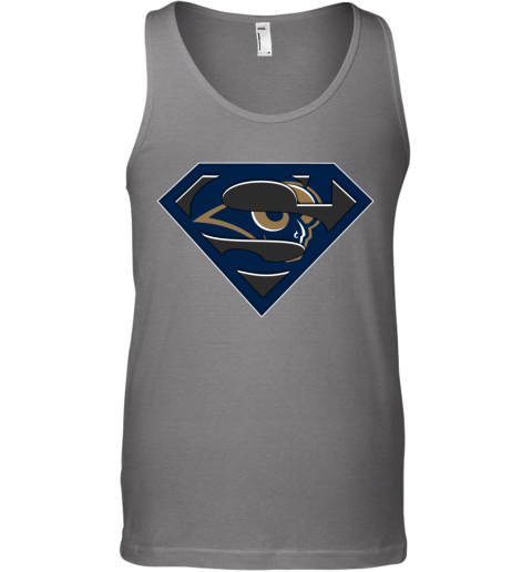 NFL Los Angeles Rams LOGO Superman 3auo nfl los angeles ramslogo superman unisex tank 17 front graphite heather