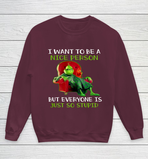 Tee Christmas Grinch Xmas funny quotes Youth Sweatshirt 4