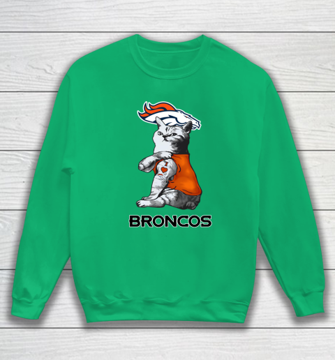 NFL Football My Cat Loves Denver Broncos Sweatshirt 5