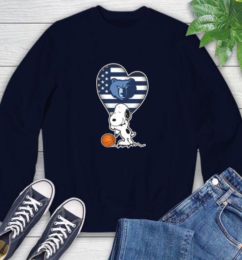 Memphis Grizzlies NBA Basketball The Peanuts Movie Adorable Snoopy Sweatshirt 3
