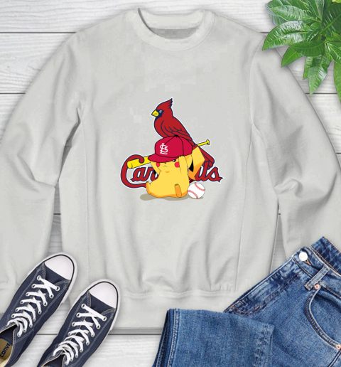 MLB Pikachu Baseball Sports St.Louis Cardinals Sweatshirt 5