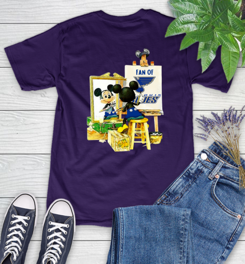 NHL Hockey St.Louis Blues Mickey Drawing Shirt 85