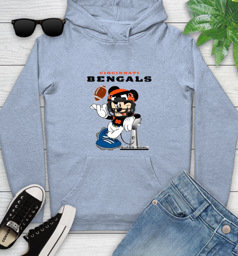 NFL Cincinnati Bengals Mickey Mouse Disney Super Bowl Football T Shirt Youth Hoodie 10