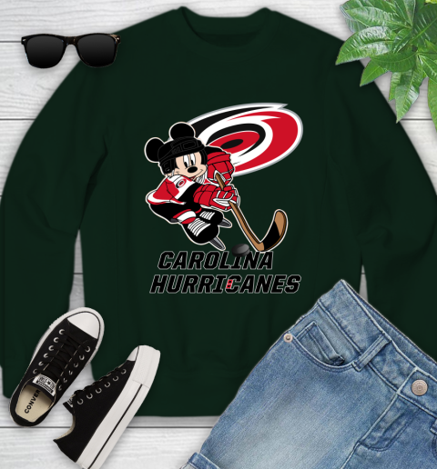 NHL Carolina Hurricanes Mickey Mouse Disney Hockey T Shirt Youth Sweatshirt 10