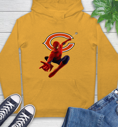 NFL Spider Man Avengers Endgame Football Chicago Bears Hoodie 3