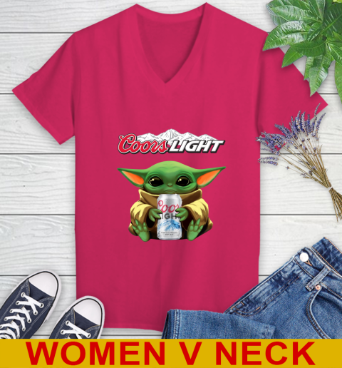 Star Wars Baby Yoda Hugs Coors Beer Shirt 86