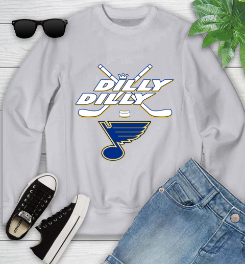 NHL St.Louis Blues Dilly Dilly Hockey Sports Youth Sweatshirt 4