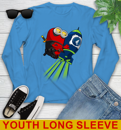 NBA Basketball Minnesota Timberwolves Deadpool Minion Marvel Shirt Youth Long Sleeve 8