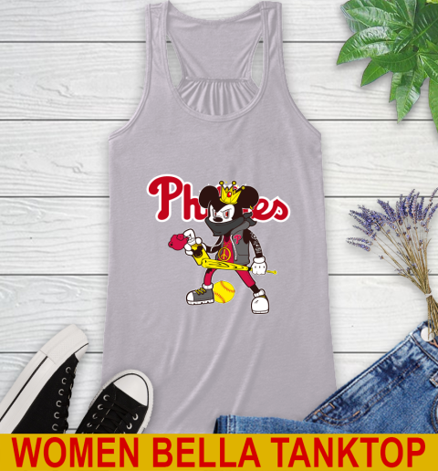 Philadelphia Phillies MLB Baseball Mickey Peace Sign Sports Racerback Tank 5