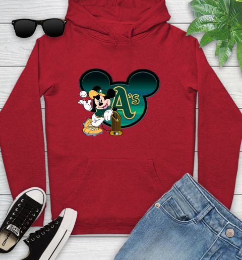 MLB Oakland Athletics The Commissioner's Trophy Mickey Mouse Disney Youth Hoodie 11