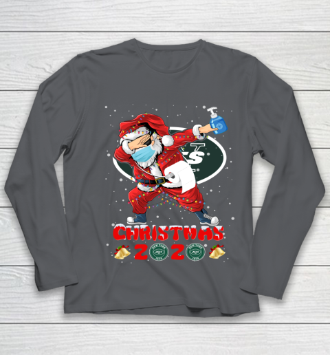 New York Jets Funny Santa Claus Dabbing Christmas 2020 NFL Youth Long Sleeve 6