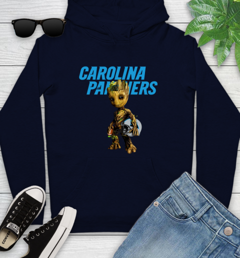 Carolina Panthers NFL Football Groot Marvel Guardians Of The Galaxy Youth Hoodie 4