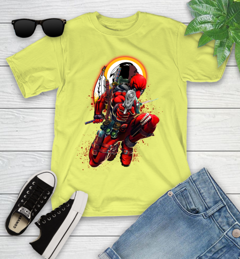 NFL Deadpool Marvel Comics Sports Football Washington Redskins Youth T-Shirt 8