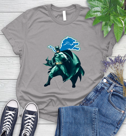 NFL Batman Football Sports Detroit Lions Women's T-Shirt 5