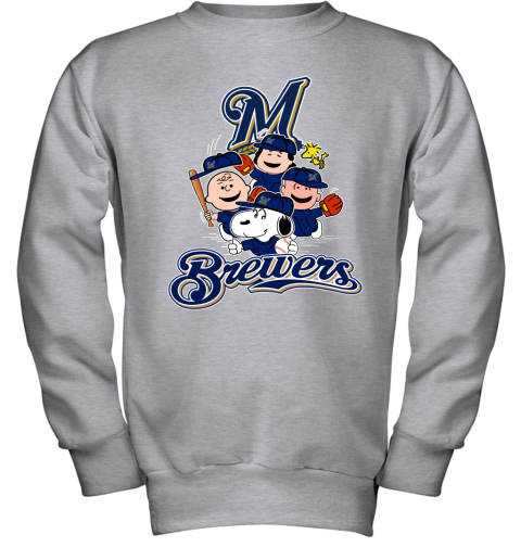 Official Peanuts Charlie Brown And Snoopy Playing Baseball Milwaukee Brewers  Shirt, hoodie, sweater, long sleeve and tank top