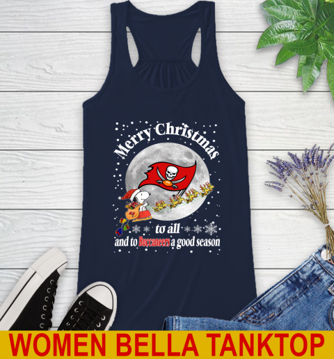 Tampa Bay Buccaneers Merry Christmas To All And To Buccaneers A Good Season NFL Football Sports Racerback Tank 9
