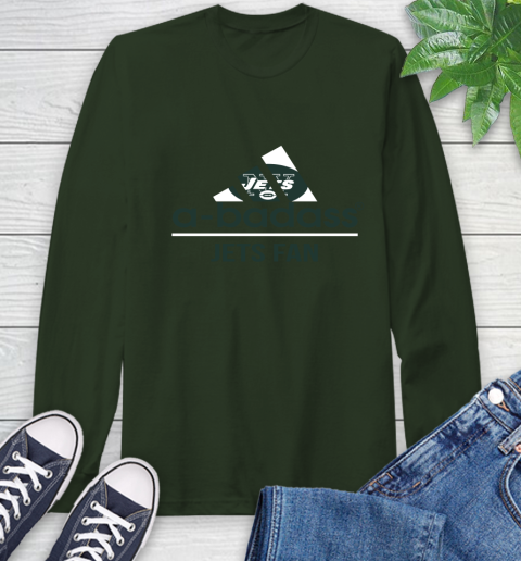 NFL A Badass New York Jets Fan Adidas Football Sports Long Sleeve T-Shirt 7