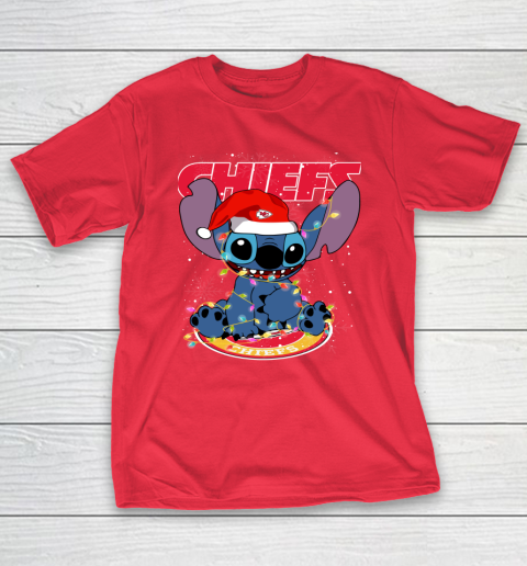 Kansas City Chiefs NFL Football noel stitch Christmas T-Shirt 7