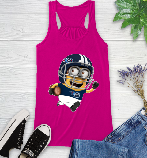 NFL Tennessee Titans Minions Disney Football Sports Racerback Tank 8