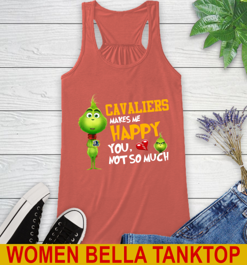 NBA Dallas Mavericks Makes Me Happy You Not So Much Grinch Basketball Sports Racerback Tank 3