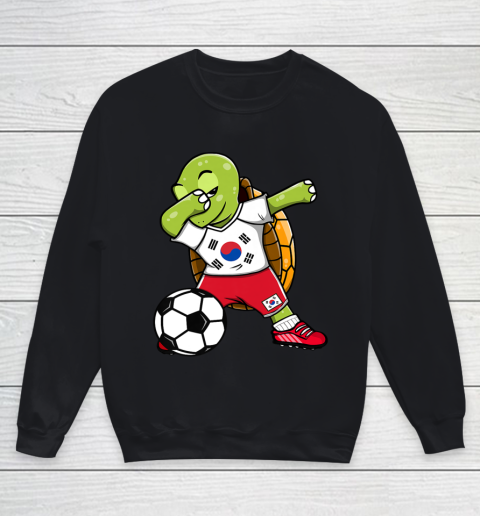 Dabbing Turtle South Korea Soccer Fans Jersey Flag Football Youth Sweatshirt