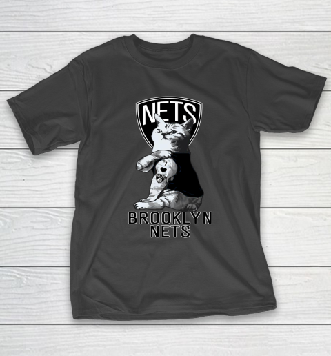 NBA Basketball My Cat Loves Brooklyn Nets T-Shirt