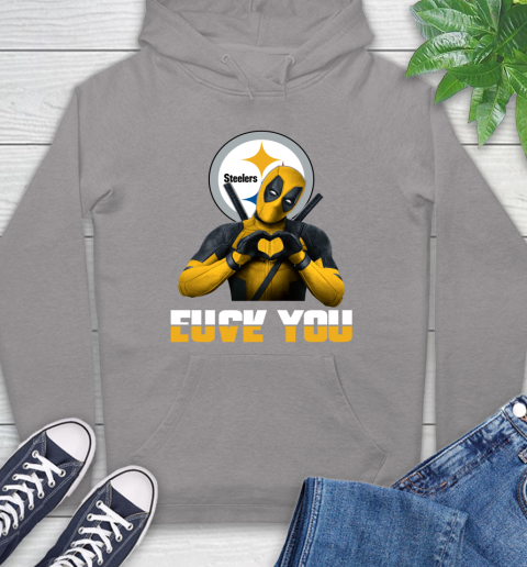 NHL Pittsburgh Steelers Deadpool Love You Fuck You Football Sports Hoodie 6