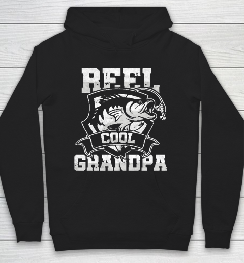 Grandpa Funny Gift Apparel  Fisherman Grandfather Angler Reel Cool Grandpa Hoodie