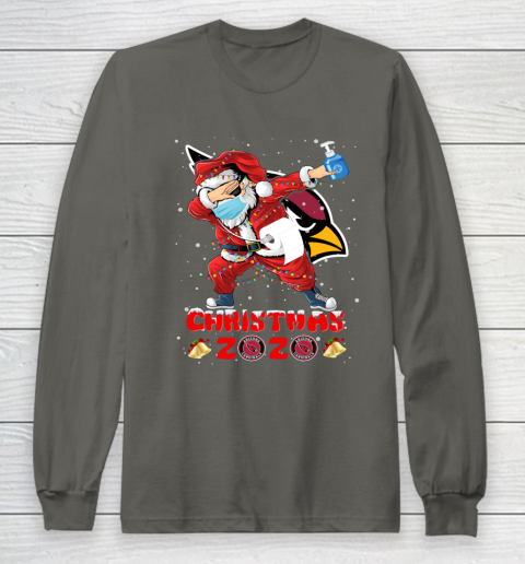 Arizona Cardinals Funny Santa Claus Dabbing Christmas 2020 NFL Long Sleeve T-Shirt 5
