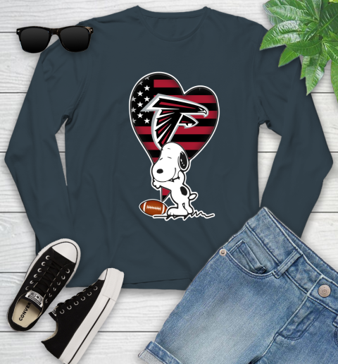 Atlanta Falcons NFL Football The Peanuts Movie Adorable Snoopy Youth Long Sleeve 8