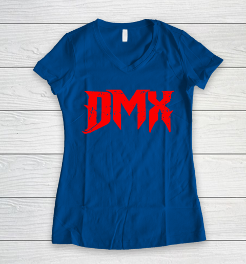 DMX Red Logo Women's V-Neck T-Shirt 7