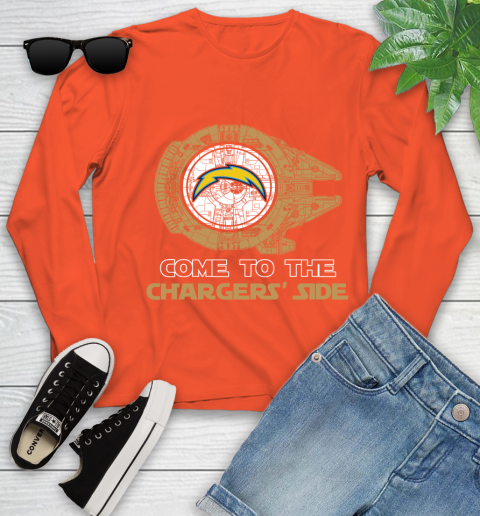 NFL Come To The Los Angeles Chargers Star Wars Football Sports Youth Long Sleeve 3