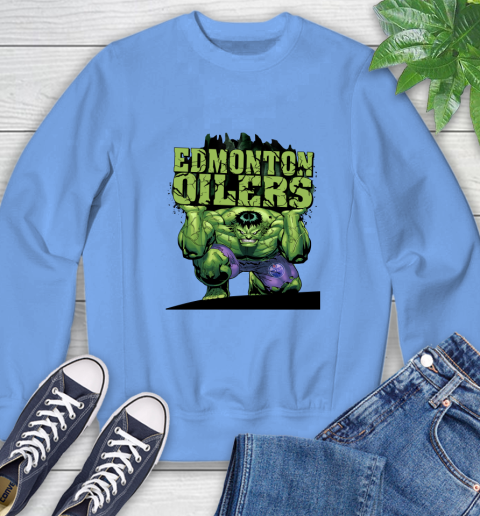 Edmonton Oilers NHL Hockey Incredible Hulk Marvel Avengers Sports Sweatshirt 11
