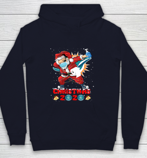 Miami Dolphins Funny Santa Claus Dabbing Christmas 2020 NFL Youth Hoodie 2
