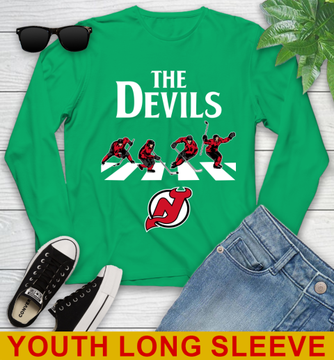 NHL Hockey New Jersey Devils The Beatles Rock Band Shirt Youth Long Sleeve 7