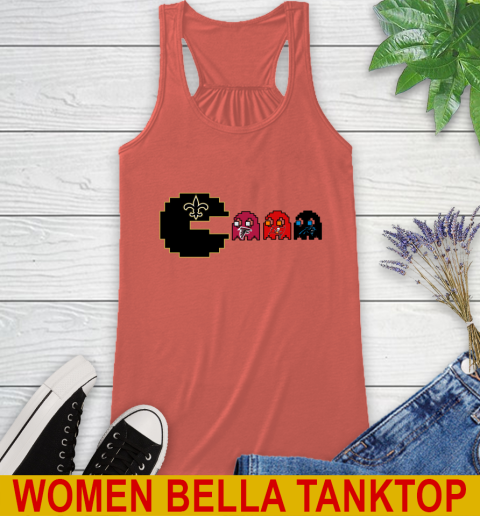 New Orleans Saints NFL Football Pac Man Champion Racerback Tank 4