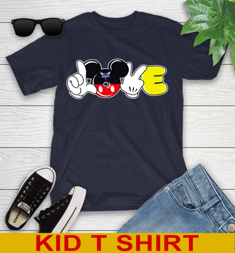 Charlotte Hornets NBA Basketball Love Mickey Disney Sports Youth T-Shirt 3