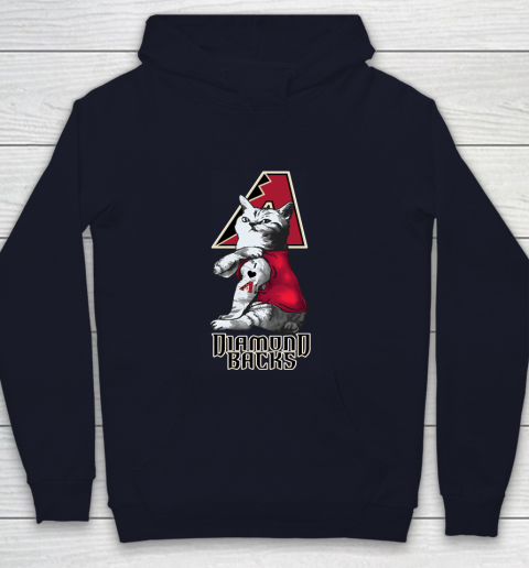 MLB Baseball My Cat Loves Arizona Diamondbacks Youth Hoodie 2