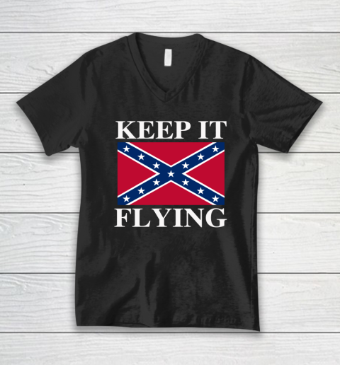 Keep It Flying Confederate Flag V-Neck T-Shirt