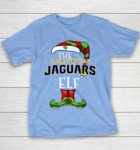 Jacksonville Jaguars Christmas ELF Funny NFL Youth T-Shirt 8
