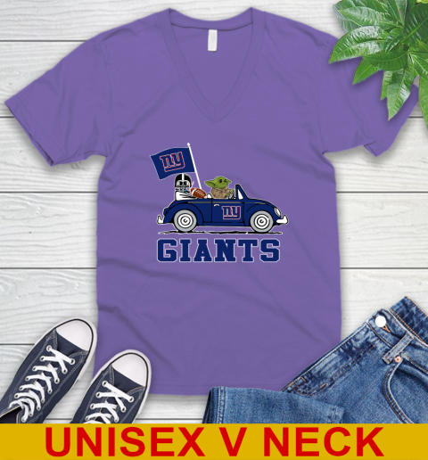 NFL Football New York Giants Darth Vader Baby Yoda Driving Star Wars Shirt V-Neck T-Shirt 10 NFL Football New York Giants Darth Vader Baby Yoda Driving Star Wars Shirt V-Neck T-Shirt - Image 10