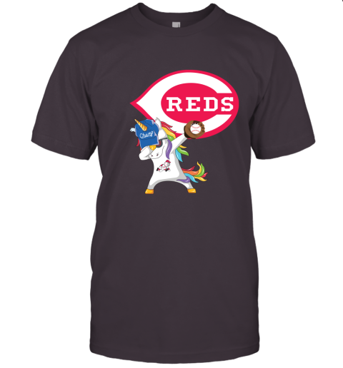 Hip Hop Dabbing Unicorn Flippin Love Cincinnati Reds Unisex Jersey Tee