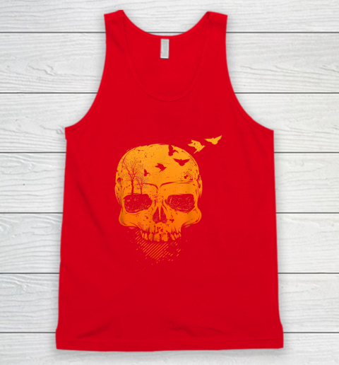 Halloween Skull Decor Vintage Gothic Costume Tank Top 4