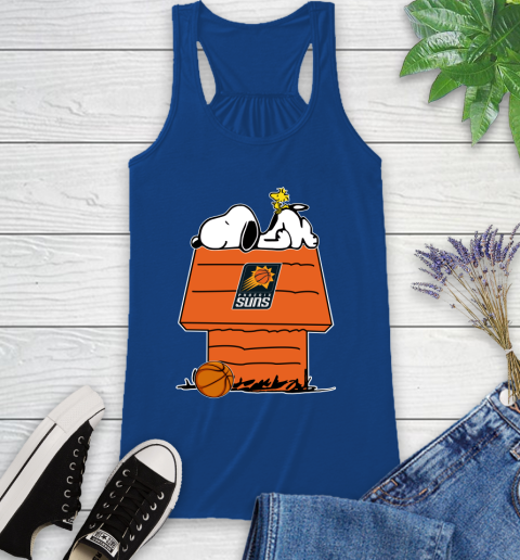 Phoenix Suns NBA Basketball Snoopy Woodstock The Peanuts Movie Racerback Tank 9