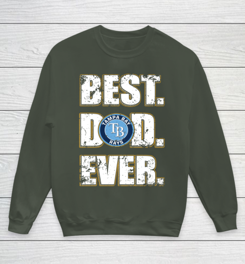 MLB Tampa Bay Rays Baseball Best Dad Ever Family Shirt Youth Sweatshirt 8