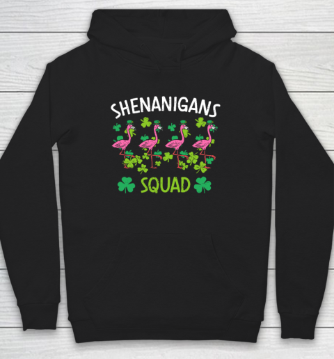 Shenanigans Squad Irish Flamingo St Patricks Day Bird Animal Hoodie