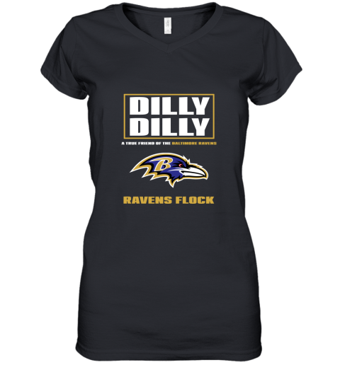 Dilly Dilly A True Friend Of The Baltimore Ravens Shirts Women's V-Neck T-Shirt