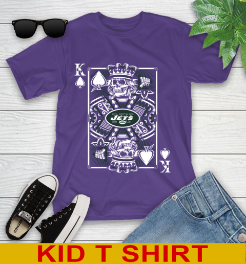 New York Jets NFL Football The King Of Spades Death Cards Shirt Youth T-Shirt 3