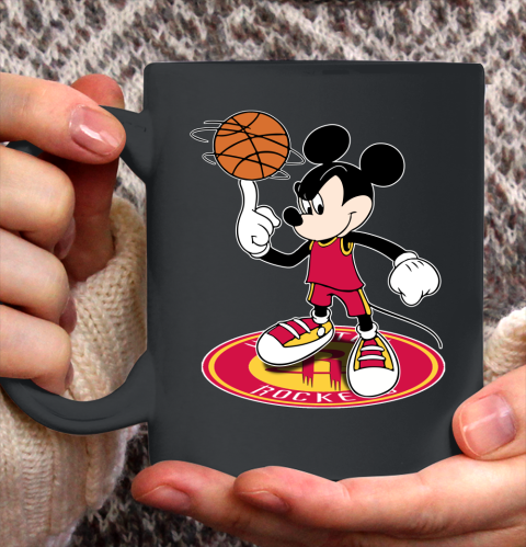 NBA Basketball Houston Rockets Cheerful Mickey Disney Shirt Ceramic Mug 11oz