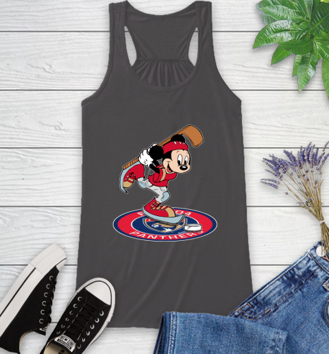 NHL Hockey Florida Panthers Cheerful Mickey Disney Shirt Racerback Tank 12